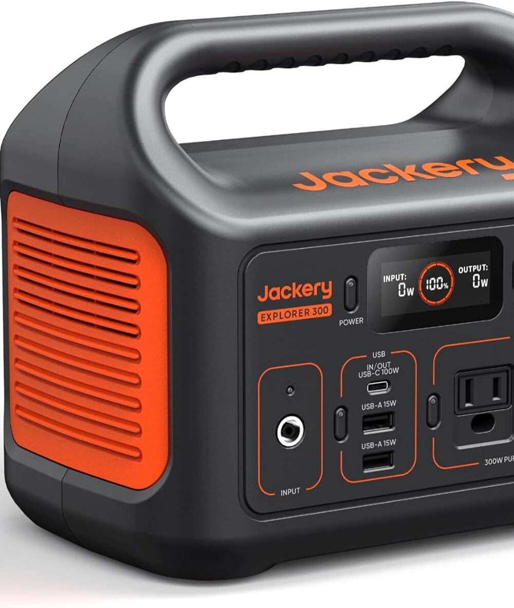 Jackery Explorer 300 Portable Power Station,292Wh | Backup LiFePO4 Battery, Solar Generator for Outdoors, Camping, Travel, Hunting, Blackout (Solar Panel Optional)