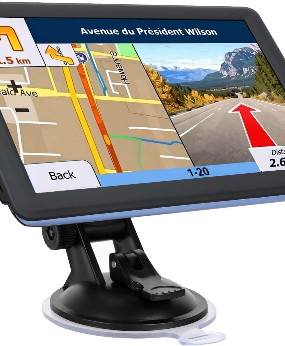 7" GPS Navigator for Car Truck RV, 2026 Maps, Touchscreen GPS for Car | 7" Car GPS with 2026 Maps Free Lifetime Updates, Speed Camera Alerts, Custom Truck Routing, Voice-Guided Turn Directions